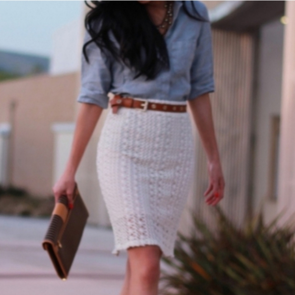 NWT Free People Boho Skirt Free People Crochet Lace Midi Vintage Hippie Skirt